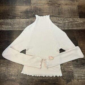 Free People ruffled long sleeve